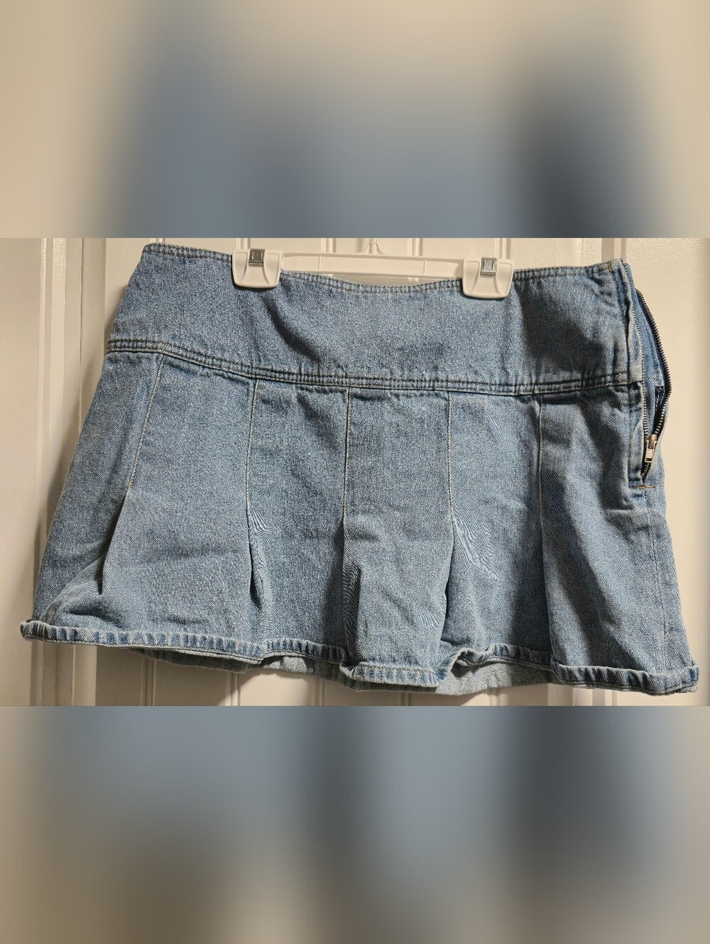 Womens Denim Jean Mini Skirt Size Large